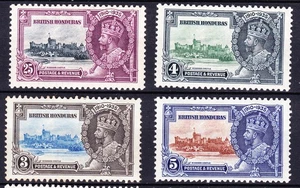Honduras britannico - 1935. Set Giubileo KGV Argento. Freschissimo M/M. - Foto 1 di 1