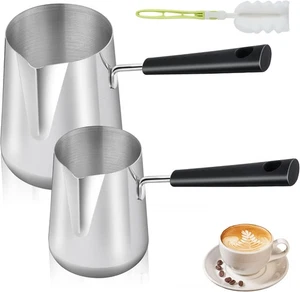 Set di 2 scaldalatte, 11,83 oz/30,43 oz caffè turco inox...  - Foto 1 di 7