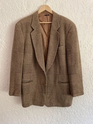 🔥 Casaco esportivo GIORGIO ARMANI RARO ANOS 90 xadrez blazer tweed - 42 - Imagem 1 de 4