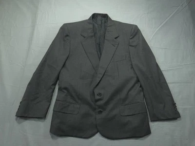 Brioni Blazer Mens 38 Short Gray Dark Coat Jacket Italy Designer Wool Roma - Image 1 of 4