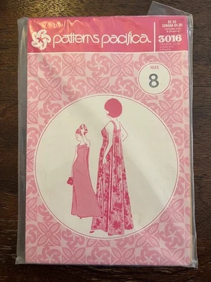 Patterns Pacifica 3016 UNCUT Sewing Pattern, Misses' Dress, Size 8 - Image 1 of 2