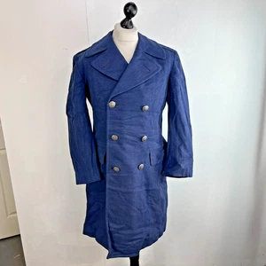 USAF U.S Air Force Military Wool Greatcoat Overcoat in Blue  size M (35R) - Picture 1 of 13