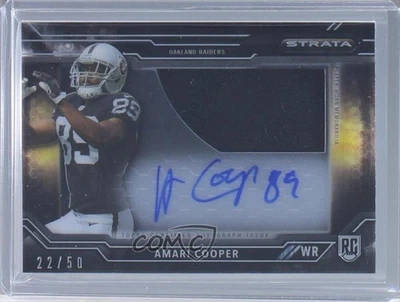 2015 Topps Strata Clear Cut Rookies Black /50 Amari Cooper RPA Patch Auto RC - Image 1 of 2