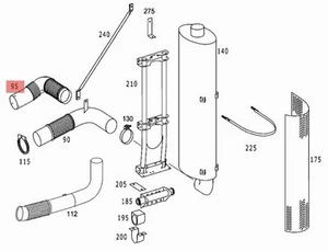 MERCEDES TRUCK LKW ACTROS TUBO DI SCARICO ANTERIORE OEM A9484900819 - Picture 1 of 7