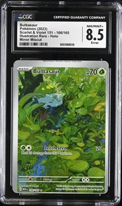 CGC 8.5 Bulbasaur 166/165 Pokemon 151 PSA Minor Miscut Trademark Copyright Error - Picture 1 of 2