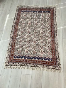 Vintage Persian Iran Isfahan Hand Printed Fixd Cloth Textile - Picture 1 of 18