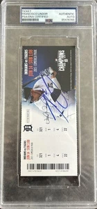 Francisco Lindor Signed 2015 MLB Debut Ticket 6/14/2015 Indians Mets PSA/DNA - Picture 1 of 2