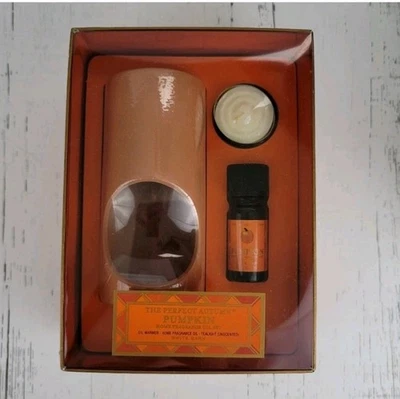 White Barn The Perfect Autumn Pumpkin Home Fragancia Aceite Set Tealight Calentador Nuevo en Caja Foto 1 de 4