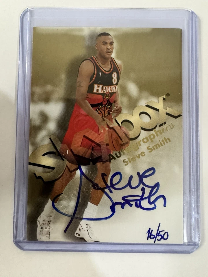 1998 Skybox Autographics Steve Smith /50 - Image 1 of 3