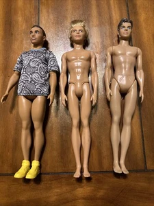 Lot Of 3 Boy Dolls (2 Mattel Barbie And 1 Unbranded) - Picture 1 of 21