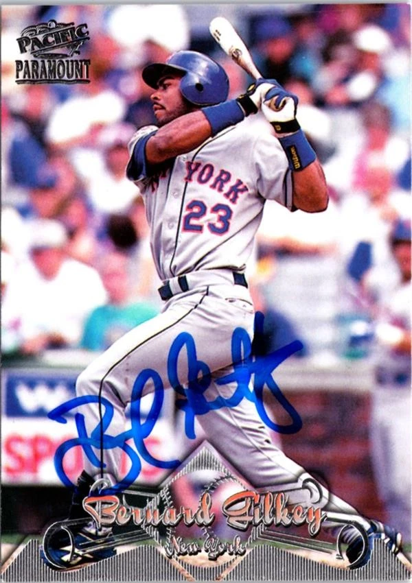 Bernard Gilkey signed baseball card (New York Mets) 1998 Pacific Paramount #203 - Image 1 of 1