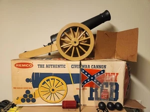 De colección 1961 Remco Johnny Reb Juguete Guerra Civil Cañón Con Caja Original L17309 - Imagen 1 de 24