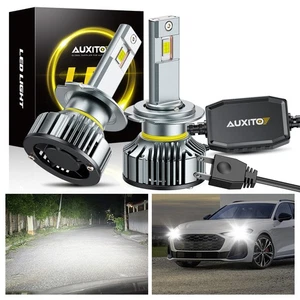 H7 LED Headlight Bulbs Kit Hi-Low Beam 6500K Super Bright White Lights 2x AUXITO - Picture 1 of 10