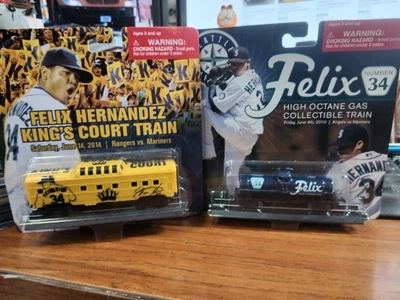 2 Diff Felix Hernandez Collectible Trains - High Octane & Felix Court Mariners - Image 1 of 4