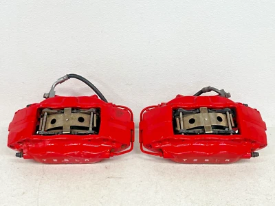 ⭐JUEGO DE PINZAS DE FRENO DELANTERAS BREMBO TESLA MODELO S 2012-2016 2 SPORT ROJO OEM LOTE 2TP Foto 1 de 4