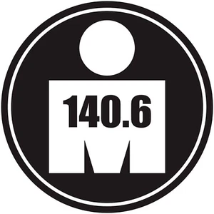 140.6 Full Triathlon 3" Euro Circle Race Vinyl Decal Window Sticker V1 - Picture 1 of 26