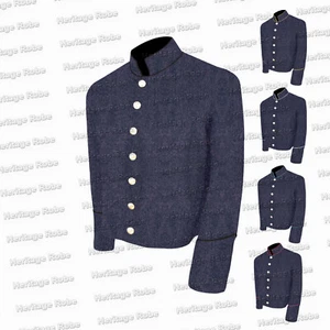 US CS Civil War Cadet Gey Shell Jacket With All Color PIPING Trim All Sizes ! - Picture 1 of 24