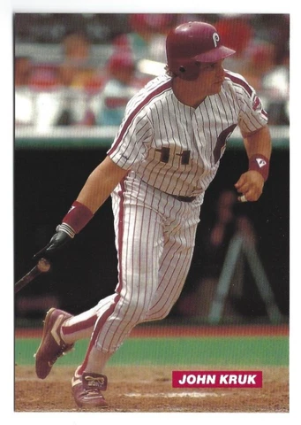 1990 Philadelphia Phillies John Kruk 4 x 6 inch postcard Cover