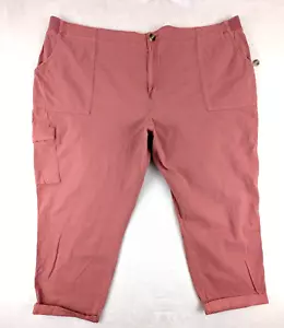 Sonoma sz 28W Cargo Utility Capri Pants red stretchy 0994 - Picture 1 of 8