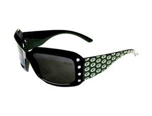 Green Bay Packers Women’s Sunglasses (Designer with Rhinestones) NFL Licensed - Picture 1 of 2