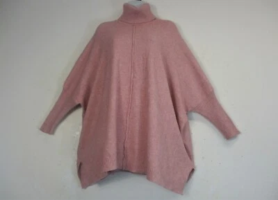 LADIES/WOMENS LAGENLOOK  KNITTED PONCHO/CAPE/JUMPER/POLO 9 COLOURS ONE SIZE:PLUS - Image 1 of 4