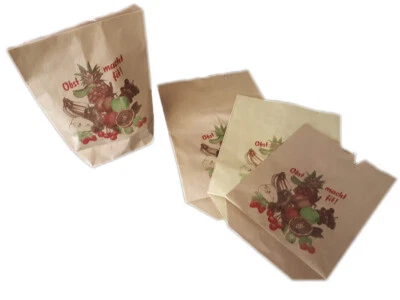 Obstbodenbeutel / Bodenbeutel braun mit Neutraldruck 60 gr. in 3 Größen ab 100St - Bild 1 von 4