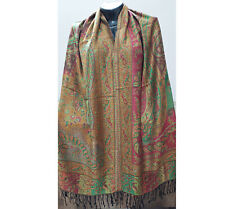 Paisley wrap boho shawl neck scarf Himalayan organic woven pashmina Casual wear