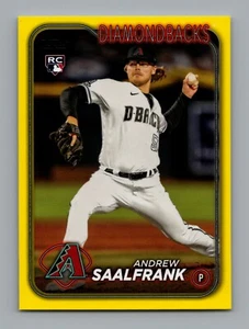 2024 Topps #406 Andrew Saalfrank RC gelb Einzelhandel Arizona Diamondbacks - Bild 1 von 2