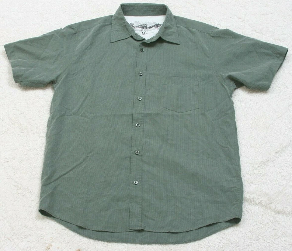 Camisa de Vestir Gris Bolsillo Mediana Manga Corta Top Abotonada American Rag Cie 1-229 Foto 1 de 4