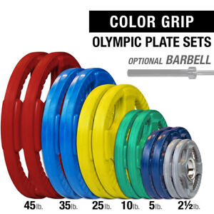 Color Grip Olympic Plate Sets, 255 to 500 lb. Sets