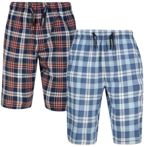 Tokyo Laundry Pyjama Shorts Men's Checked 100% Cotton Loungewear Nightwear PJ's - Picture 1 of 6