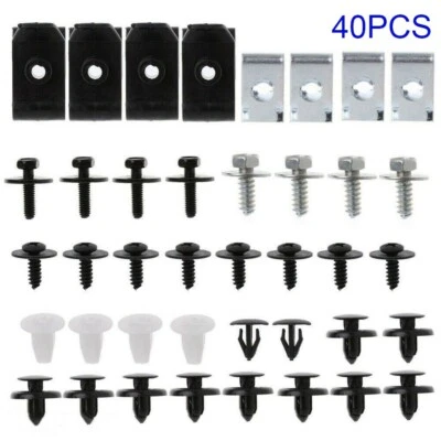 Car Engine Undertray Cover Fastener Clip Bottom Fender Splash Guard Screws Kit - Image 1 of 4