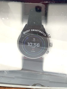 Reloj inteligente para mujer Fossil FTW6024 aluminio gris negro correa de goma 41 mm - Imagen 1 de 6