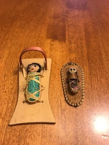 Little Wooden Babies Snowshoe Collectible Shelf Desk Mantle Decor Snow Babies - Picture 1 of 12