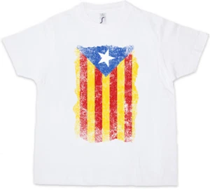 CATALONIA FLAG Kids Boys T-Shirt Freedom for Free Revolution Independence - Picture 1 of 1