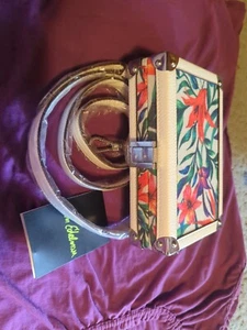Sam Edelman schöne Frühling Lilie Blumen Handtasche schön neu einzigartig kastig Handtasche - Bild 1 von 6