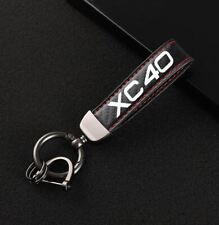 For XC40 Car Key Chain Keyring Key Holder Keychain Auto Accessories Black Red