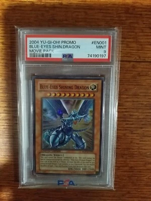 2004 Yu-Gi-Oh! Promo #EN001 Blue-Eyes Shining Dragon Movie Pack PSA 9 - Image 1 of 2