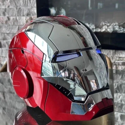 Capacete Iron Man MK5 1:1 controlado por voz AUTOKING vestível cosplay adereço estoque EUA - Imagem 1 de 4