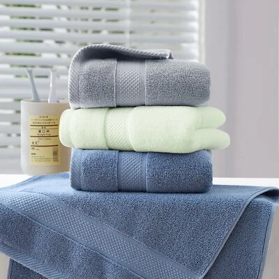 Juego de toallas de lujo de 3 piezas - Exquisito tejido a rayas, suavidad de alta calidad para el hogar  Foto 1 de 4