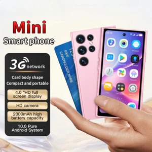 Unlocked Android Mini Phone 4" HD Touch Screen Dual SIM 3G 16GB Pink 2000mAH - Picture 1 of 9