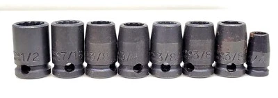 Proto Professional 1/2" Drive 1/2, 7/16, & 3/8 Sockets + 1/4" Drive 1/4" ~ T393C - Image 1 of 4