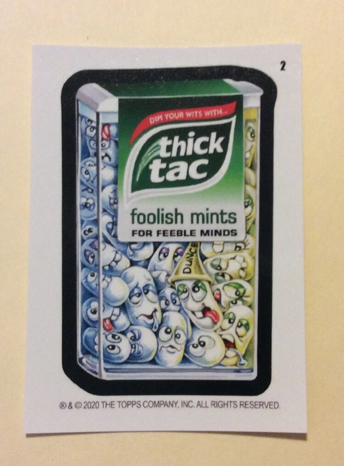 2020 Wacky Packages Thick Tac Foolish Mints Ludlow Back #2 - Image 1 of 2