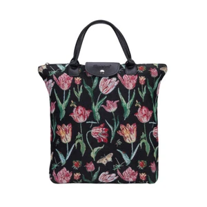 MARREL'S TULIP BLACK FOLDAWAY SHOPPING BAG FOLDABLE TOTE WOMEN PRESENT LADIES - Picture 1 of 5