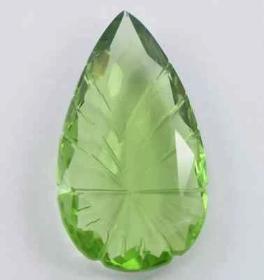 Pear Shape 124 Carat EGL Certified Moldavite Impact Tektite Loose Gemstone - Image 1 of 4