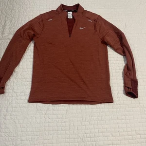 Nike Therma-Fit Repel Element 1/2 Zip Mens M Red Heather Pullover Running DD5662 - Picture 1 of 8