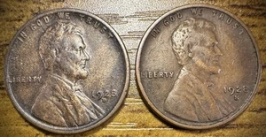 Lote de 2 monedas de centavos Lincoln Wheat 1928-D y S - Imagen 1 de 7