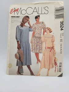 Vestido SIN CORTAR Fácil McCALL'S Costura Patrón 3524 Misses Talla 14 16 18 20 - Imagen 1 de 5