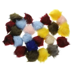 24pcs Faux Pompom Ball Faux Fluffy Ball DIY Fluffy Pompoms Craft Decor - Picture 1 of 12