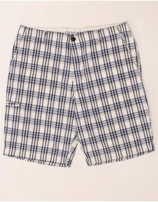 Pantalones cortos chinos para mujer DOCKERS W34 grandes azules a cuadros algodón RM04 Foto 1 de 4